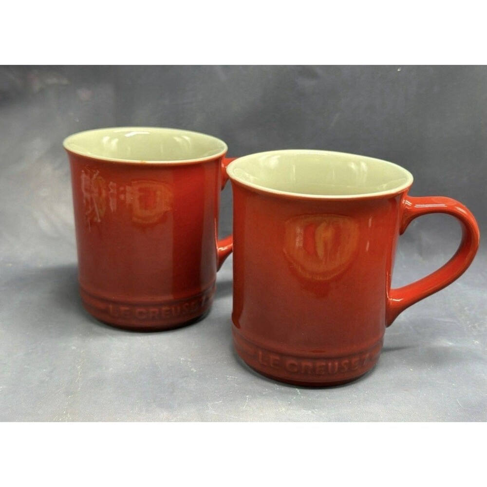 Le Creuset Mugs Cerise Ombré Set Of 2 Stoneware Mugs
